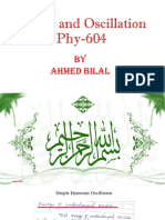 Waves and Oscillation Phy-604: by Ahmed Bilal