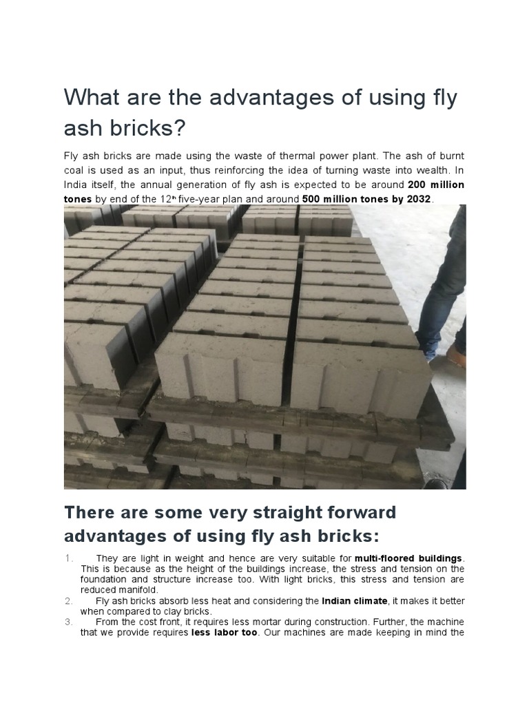 Fly Ash Bricks: Eco-Friendly Building Solution | PDF | Brick | Fly Ash