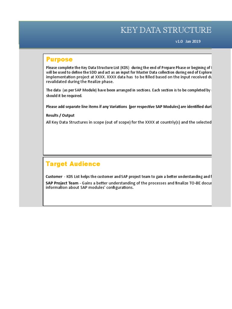 Key Data Structure List (KDS) | PDF | Services (Economics) | Business ...