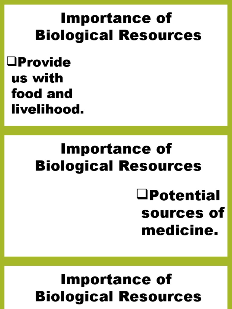 Key Benefits of Biological Resources | PDF | Technology & Engineering