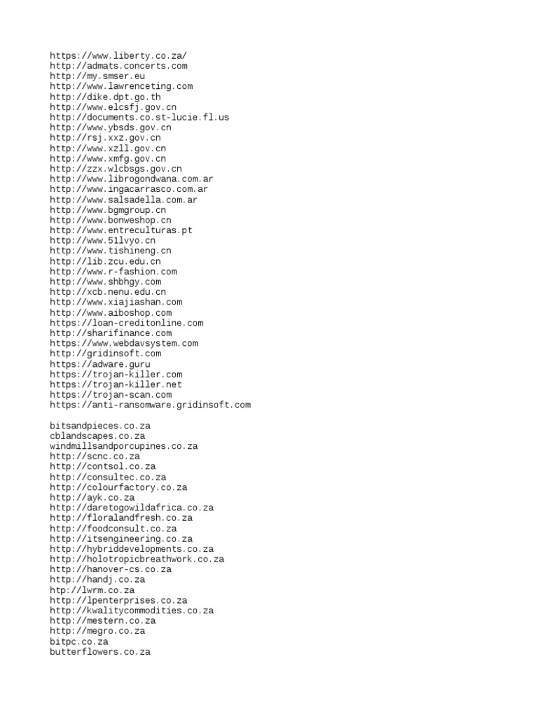 A Collection of Website URLs from Various Countries and Industries | PDF