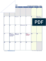 February 2020 Calendar PDF