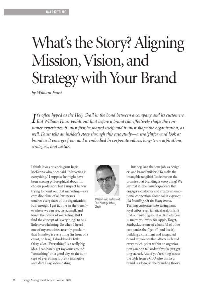Aligning Brand with Mission and Vision | PDF | Brand | Wisdom