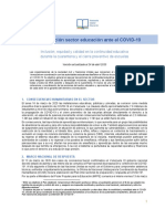 Marco de Accion Cluster Educacion Venezuela Covid-19