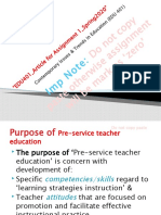 Pre-service teacher education attitudes