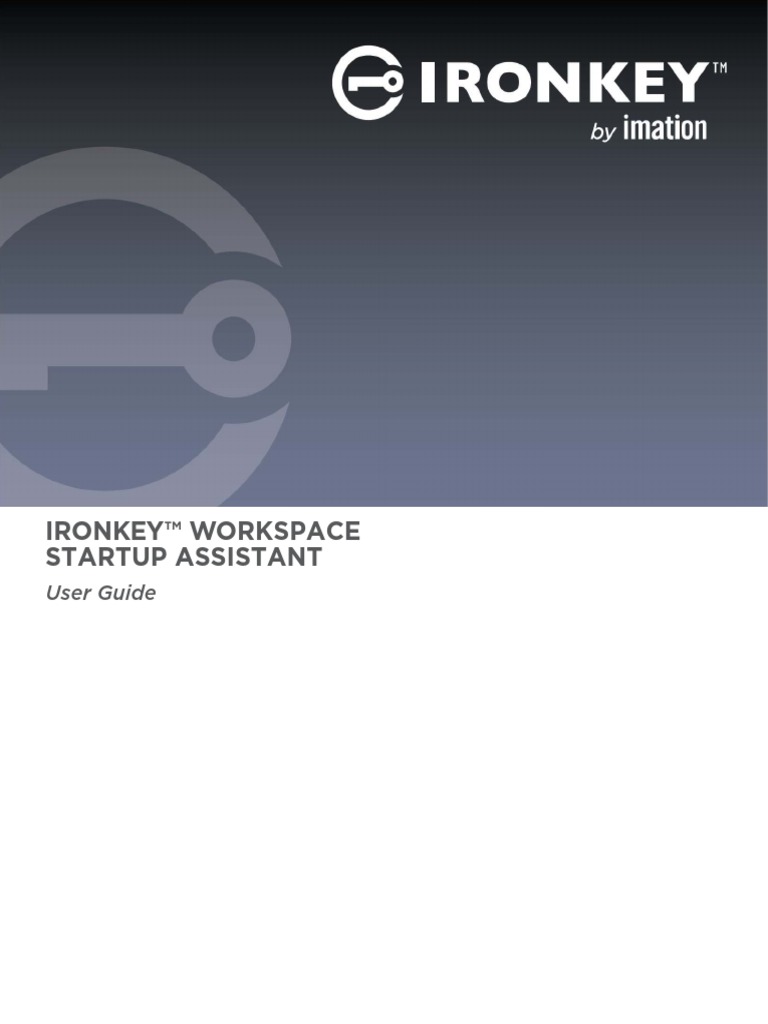 IronKey Workspace Startup Assistant User Guide PDF Booting Bios