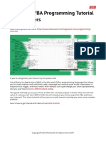 The Excel VBA Programming Tutorial For Beginners