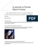 Interviu Special Cu Necula Maria Cristina 2