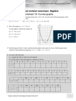 Extended Revision Exercises: Algebra: Worksheet 18: Curved Graphs