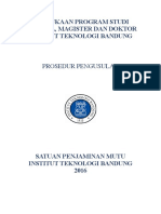 Prosedur Pembukaan Prodi Baru SPM ITB 2016