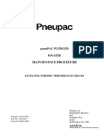 Parapac P2/2D/22D On-Site Maintenance Procedure: Level One: Periodic Performance Checks