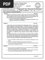 Department: Computer Science Academic Year: 2016/2017 Academic Semester: May-2017 Level: Diploma