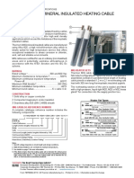 Mineral Insulated Heating Cable: Application