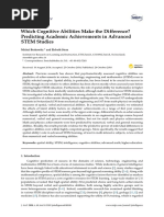 Which Cognitive Abilities Make The Difference? Predicting Academic Achievements in Advanced STEM Studies