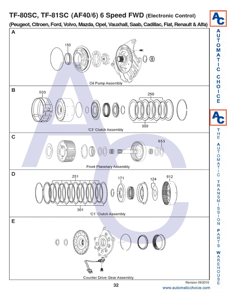 Aw - tf80sc Rysunek Katalog PDF | PDF | Clutch | Valve