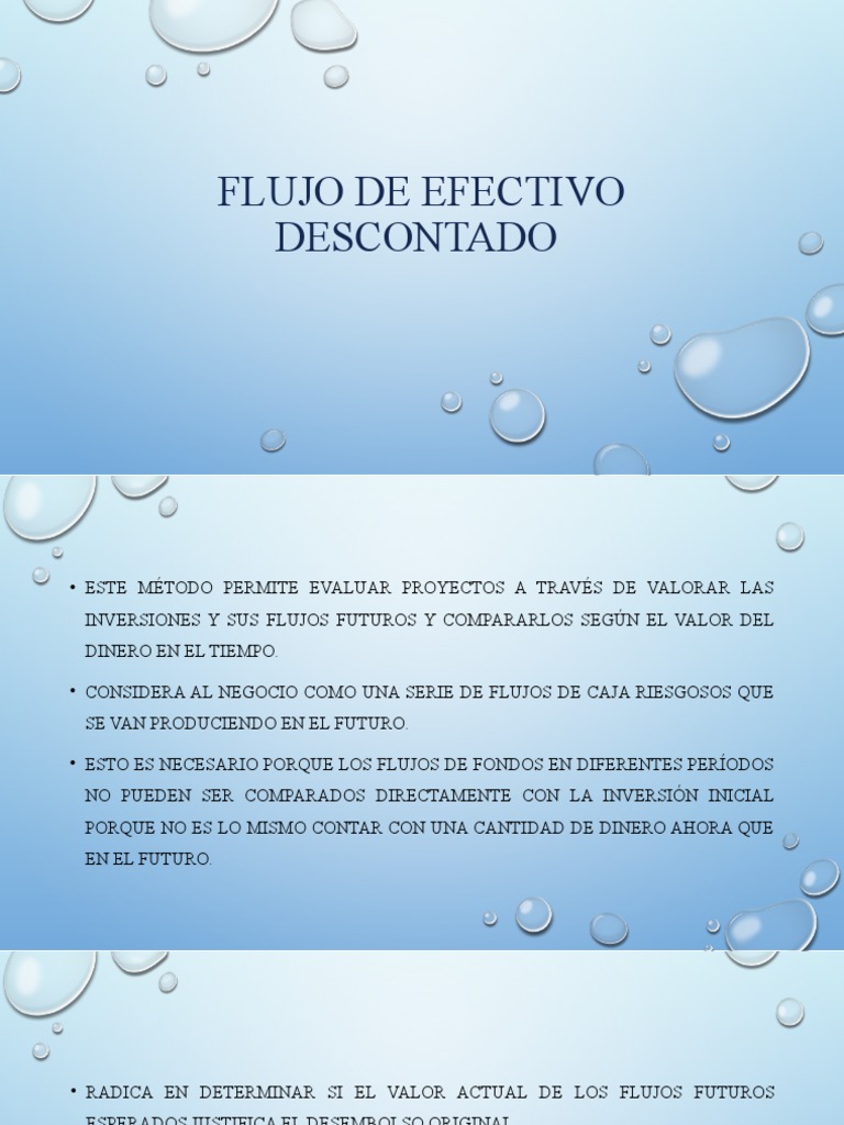 Flujo de Efectivo Descontado | PDF | Valor presente neto | Economias