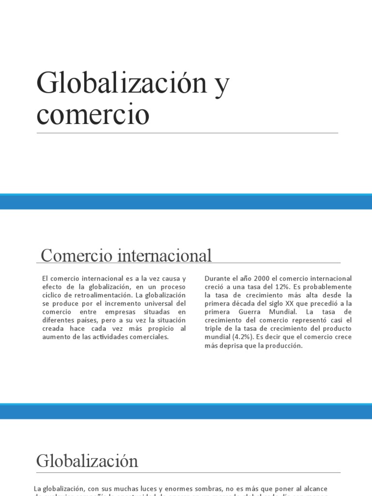 Impacto de la Globalización en el Comercio | PDF | Globalización | Asia