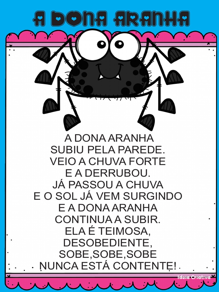 Atividades da Dona Aranha para Educação Infantil | PDF