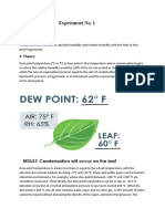Experiment No. 1: Dew Point Hygrometer 1-Objective