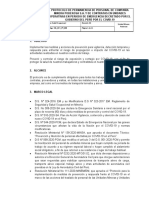 PROTOCOLO DE PERMANENCIA DE PERSONAL DE COMPAÑIA Y CONTRATAS Rev. 01