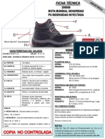 Calzado de seguridad bota Mundial PU bidensidad