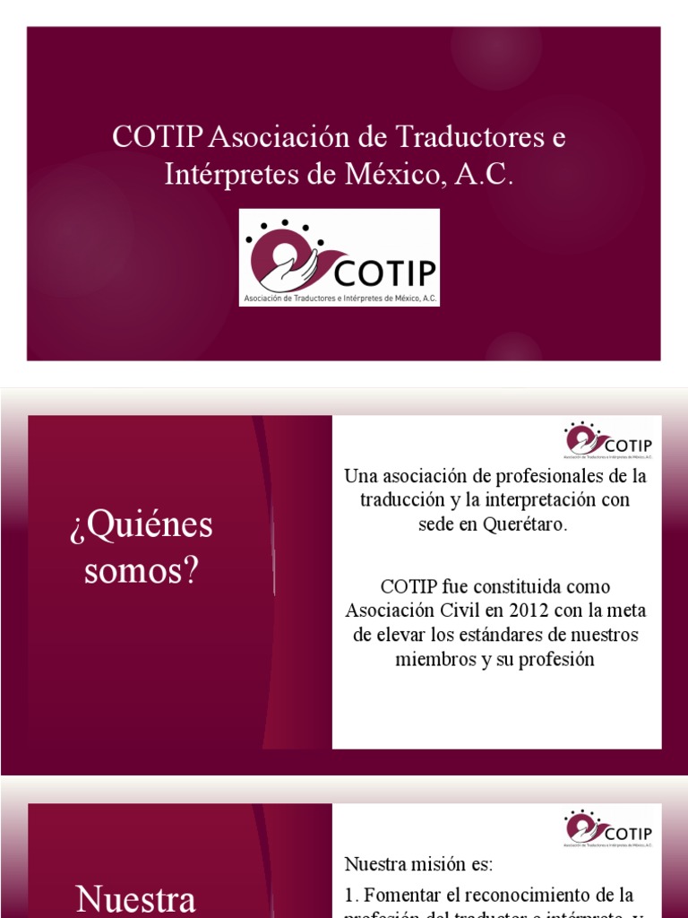 Presentación COTIP | PDF