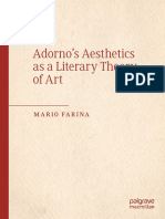 Adorno’s Aesthetics as a Literary Theory of Art Mario Farina