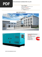 125KVA PERKINS DIESEL GENERATOR QUOTATION