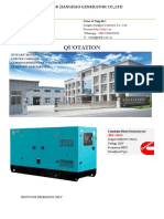 125kva Perkins Diesel Generator Quotation