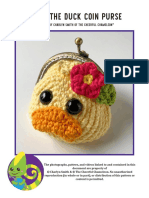 Darla The Duck Coin Purse: Designed by Charlyn Smith of The Cheerful Chameleon