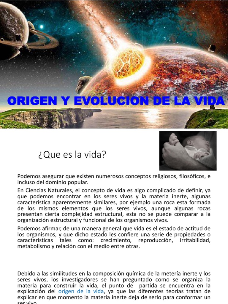 Origen y Evolución de la Vida | PDF | Abiogénesis | Vida