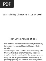 Washability Characteristics of Coal