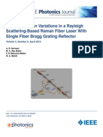 Laser Parameter Variations in A Rayleigh Scattering-Based Raman Fiber Laser With Single Fiber Bragg Grating Refl Ector