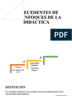 ANTECEDENTES DE LOS ENFOQUES DE LA DIDÁCTICA