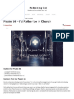 I'd Rather Be in Church: Finding Refreshment Through Worship