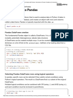 Pandas Cheatsheet Introduction