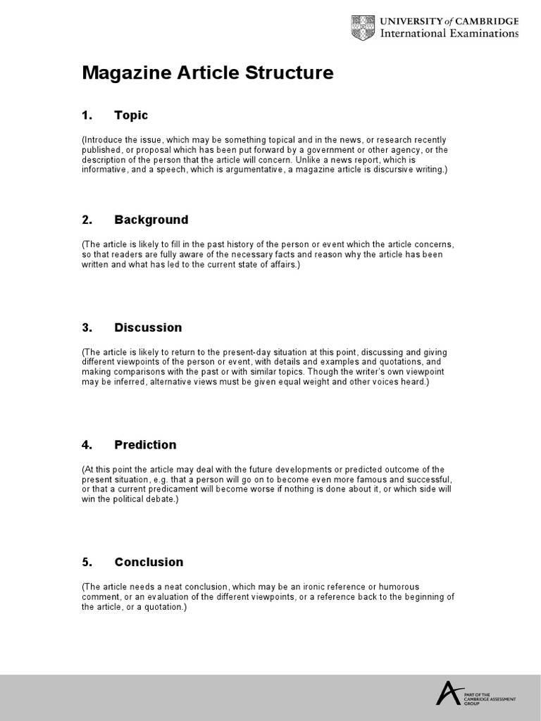 Magazine Article Guide | PDF | Philosophy