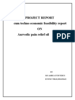 Project Report Cum Techno Economic Feasibility Report ON Aurvedic Pain Relief Oil
