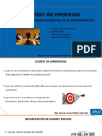 Gestión de Empresas: Unidad III: Conceptos Modernos en La Administración