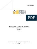 Bibliografía Boliviana - Archivo y Biblioteca Nacionales de Bolivia