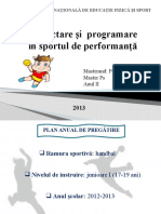 Proiectare Si Programare in Sportul de Performanta