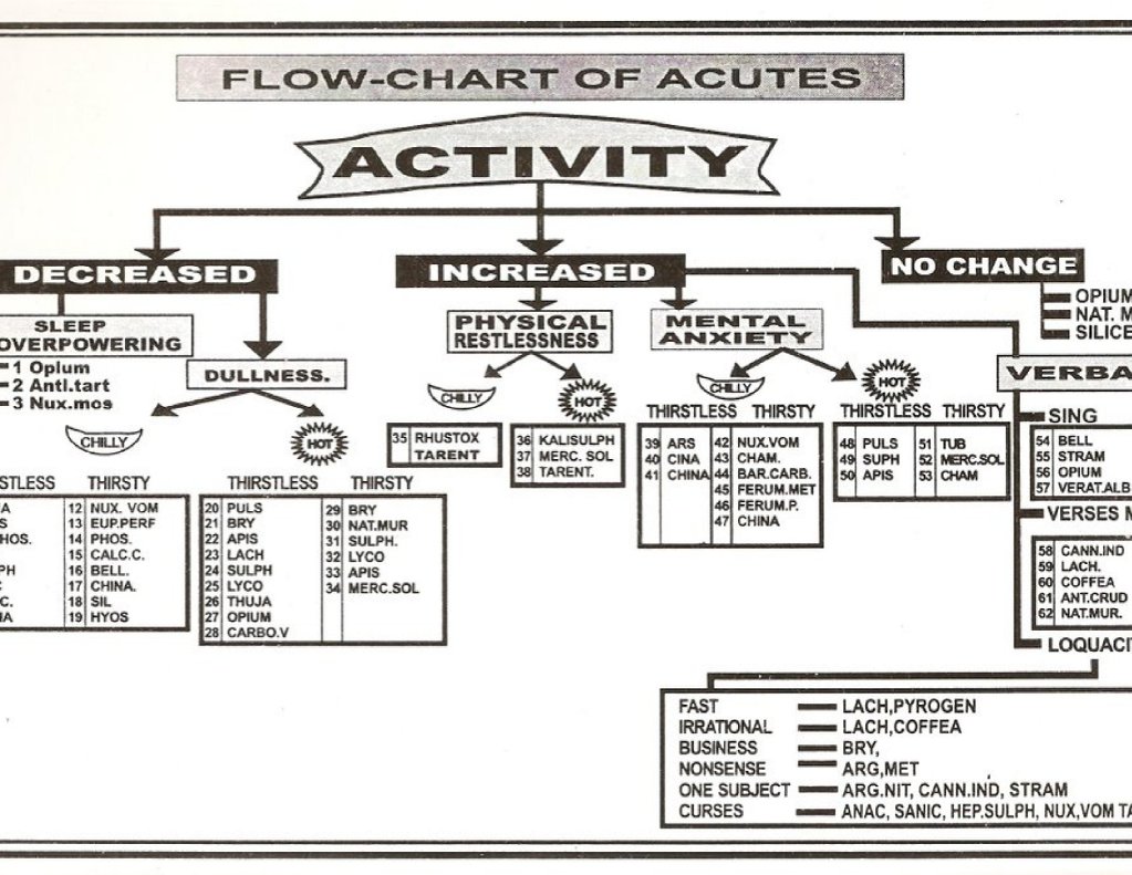 Homeopathy Flow Chart of Acutes | PDF