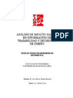 Análisis de Impacto Basado en Información de Trazabilidad y Decisiones de Diseño