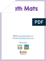 Math Mats: ©2020 Font From: Clip Art From