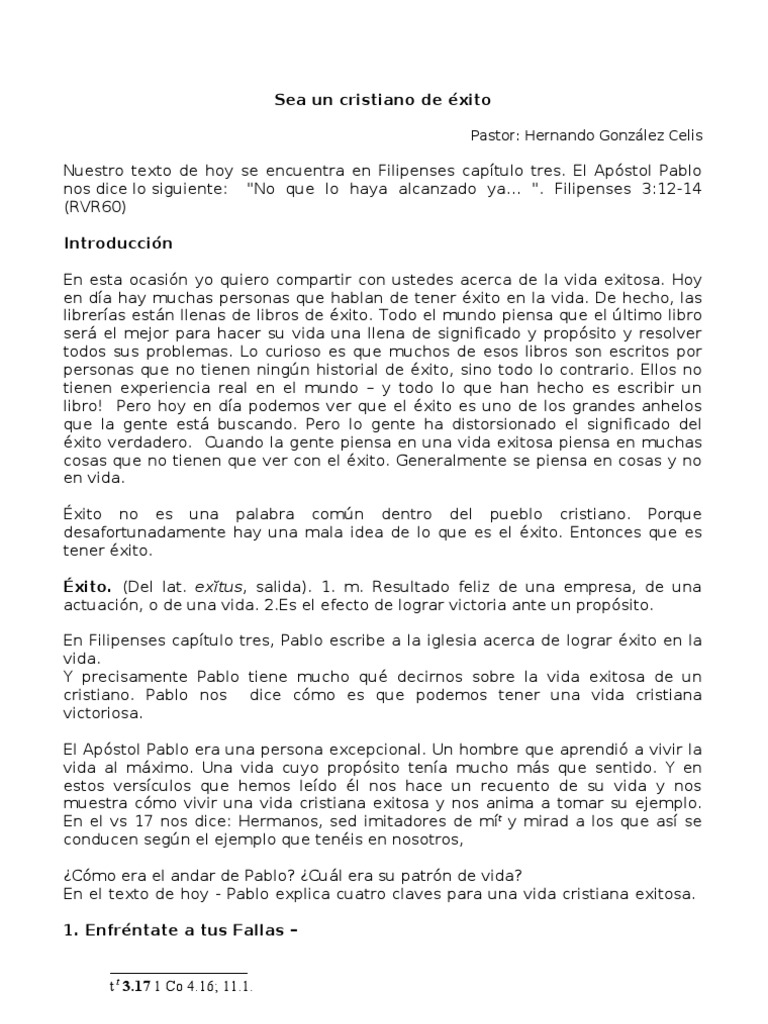 Claves para el Éxito Cristiano | PDF | Pablo el apóstol | Jesús