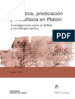 Dialéctica, Predicación y Metafísica en Platón PDF