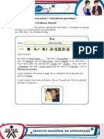 Alelearning Activity 1 / Actividad de Aprendizaje 1 Evidence: My Profile / Evidencia: Mi Perfil