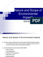 Nature and Scope of Environmental Impacts: ENVS304