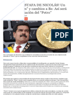 ¡LA NUEVA ESTAFA DE NICOLÁS! Un "Cripto... Í Será La Comercialización Del "Petro"