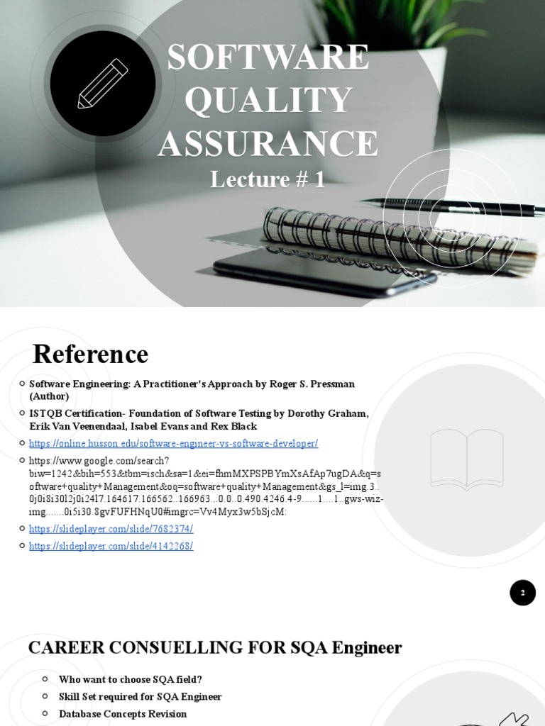 SQA Overview and Career Guidance | PDF | Software Testing | Quality ...